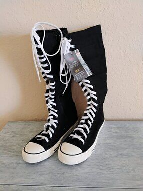 Knee-high sneakers stylish NEW calf-high tennis shoes size 8.5
